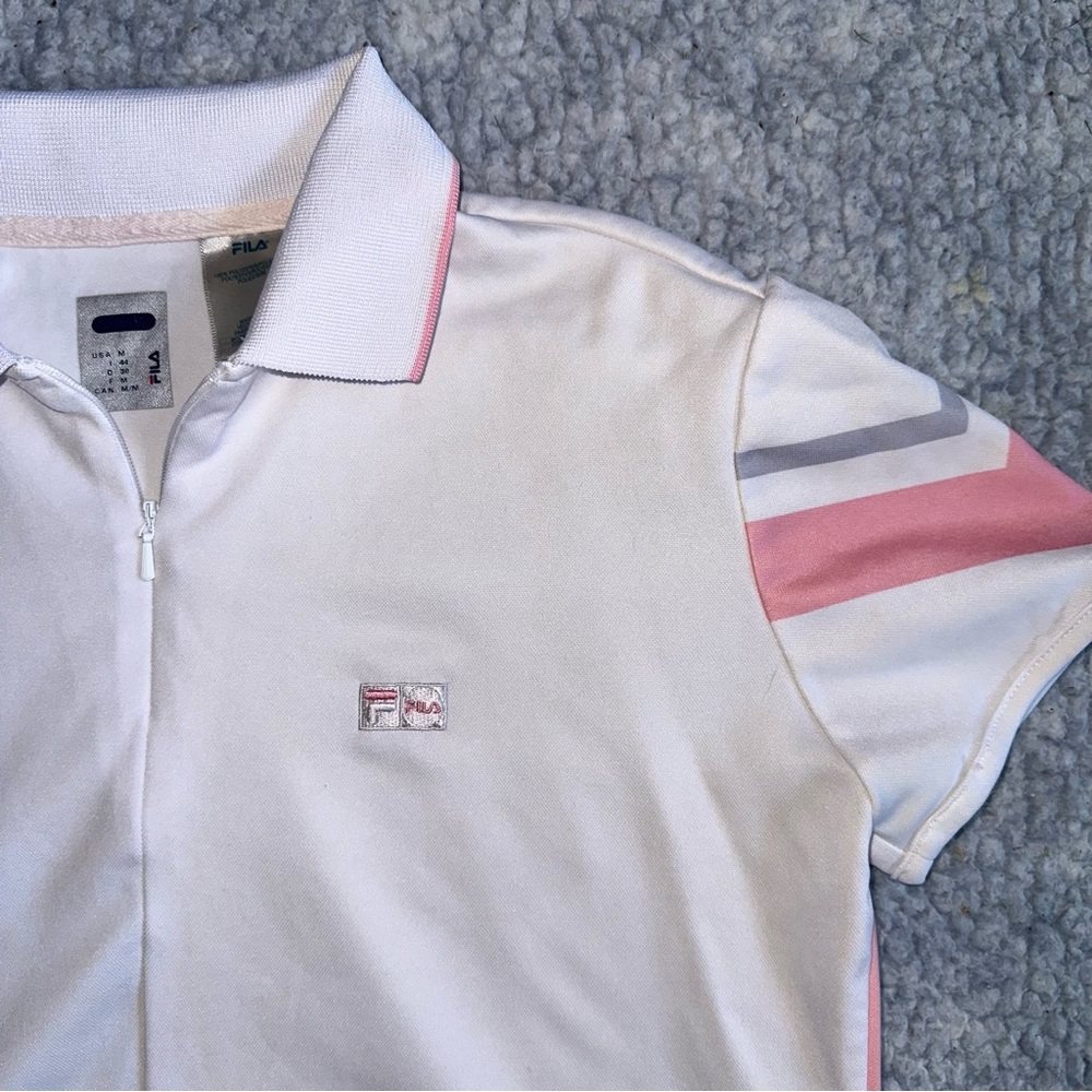 Vintage FILA Quarter-Zip Athletic T-shirt Size M - Picture 4 of 7